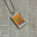Go Dog Go, original illustrations from vintage book, up-cycled to soldered glass pendant