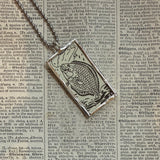 Fish and turtle - vintage 1930s children's book illustration up-cycled to soldered glass pendant