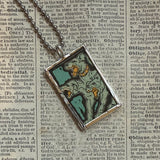 Cerebus, Mephistopheles, Faust, vintage children's book illustration up-cycled to soldered glass pendant