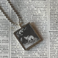 Millions of Cats, vintage children's book illustration up-cycled to soldered glass pendant