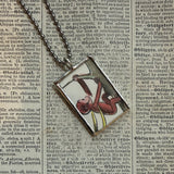 Curious George, original vintage childrens' book illustrations, upcycled to soldered glass pendant