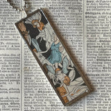 Fairy, Faeries, vintage children's book illustration up-cycled to soldered glass pendant