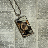 Fish - vintage 1930s children's book illustration up-cycled to soldered glass pendant