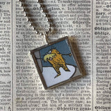 The Lorax, original illustrations from vintage book, up-cycled to soldered glass pendant