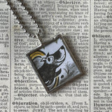 Harry the Dirty Dog, vintage illustrations, up-cycled to soldered glass pendant