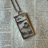 Owls - vintage 1930s children's book illustrations upcycled to soldered glass pendant