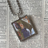 Amelia Bedelia, vintage illustrations, up-cycled to soldered glass pendant