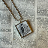 Owls, vintage illustrations, up-cycled to soldered glass pendant