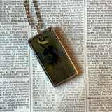 Claude Monet, Poppy field, upcycled to soldered glass pendant