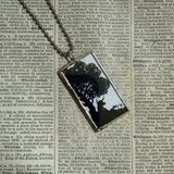 Ferdinand, vintage children's book illustrations, upcycled to soldered glass pendant