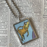 The Lorax, original illustrations from vintage book, up-cycled to soldered glass pendant