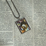 Bambi, Thumper, original illustrations from vintage book, up-cycled to soldered glass pendant
