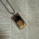 Caravaggio - Bacchus, upcycled to hand soldered glass pendant