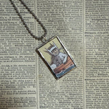 Wild Things, Max, Sendak, vintage children's book illustrations, up-cycled to soldered glass pendant