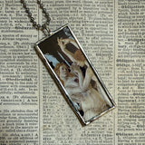 Primaverra by Boticelli, upcycled to hand soldered glass pendant