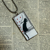 Jenny and the Cat Club, vintage children's book illustration up-cycled to soldered glass pendant