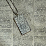 California Quail vintage 1930s dictionary illustration, hand-soldered glass pendant