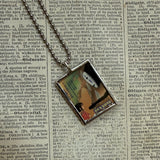Spirited Away, Miyazaki animation stills / movie poster up-cycled to soldered glass pendant