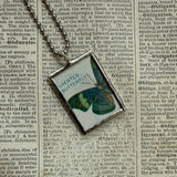 Butterfly, vintage natural history illustrations, up-cycled to soldered glass pendant