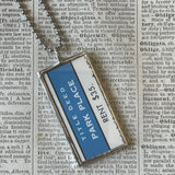 Park Place vintage monopoly mortgage card, upcycled to soldered hand-soldered glass pendant