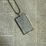 Octopus - vintage 1930s dictionary illustration up-cycled to soldered glass pendant