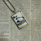 Harry the Dirty Dog, vintage illustrations, up-cycled to soldered glass pendant