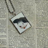 The Poky Little Puppy, vintage illustrations, up-cycled to soldered glass pendant