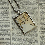 Owls - vintage 1930s children's book illustrations upcycled to soldered glass pendant