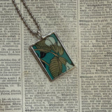 Ladybug, vintage 1930s children's book illustrations, up-cycled to soldered glass pendant