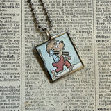 Berenstain Bears, original illustrations from vintage book, up-cycled to soldered glass pendant