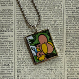 Asterix, original vintage 1960s book illustrations, upcycled to soldered glass pendant