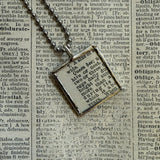 Queen Bee, vintage dictionary illustration, up-cycled to soldered glass pendant