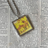 I am a Bunny, Richard Scarry children's book illustrations up-cycled to soldered glass pendant