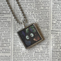 Kiki's Delivery Service, Spirited Away Miyazaki animation stills up-cycled to soldered glass pendant