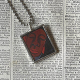 Faith Ringgold paintings, upcycled to hand soldered glass pendant