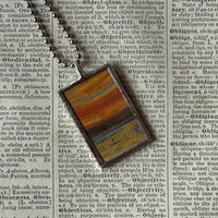 Edvard Munch The Scream, upcycled to soldered glass pendant