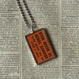 Vintage Monopoly, Chance card, Advance to Boardwalk, upcycled to soldered hand-soldered glass pendant