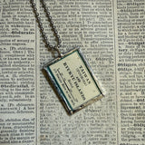 Taiwan vintage map, hand-soldered glass pendant