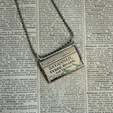 Savannah Georgia vintage maps, upcycled to hand-soldered glass pendant