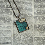 Monterey, Santa Cruz vintage map, hand-soldered glass pendant
