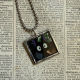 Kiki's Delivery Service, Miyazaki animation stills / movie poster up-cycled to soldered glass pendant