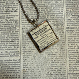 Berlin, Germany vintage map, hand-soldered glass pendant