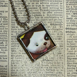 The Poky Little Puppy, vintage illustrations, up-cycled to soldered glass pendant