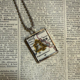 Berlin germany vintage map, hand-soldered glass pendant