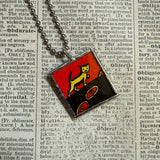 Millions of Cats, vintage children's book illustration up-cycled to soldered glass pendant