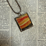 Munch The Scream, upcycled to hand soldered glass pendant