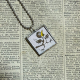 Are You My Mother? vintage children's book illustrations, up-cycled to soldered glass pendant