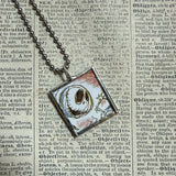 Nightmare before Christmas, Jack Skellington, original illustrations from vintage book, up-cycled to soldered glass pendant