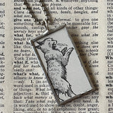 Little Bear, Sendak, vintage children's book illustrations, up-cycled to soldered glass pendant