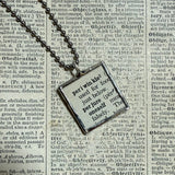 Periwinkle snail - vintage 1930s dictionary illustration up-cycled to soldered glass pendant